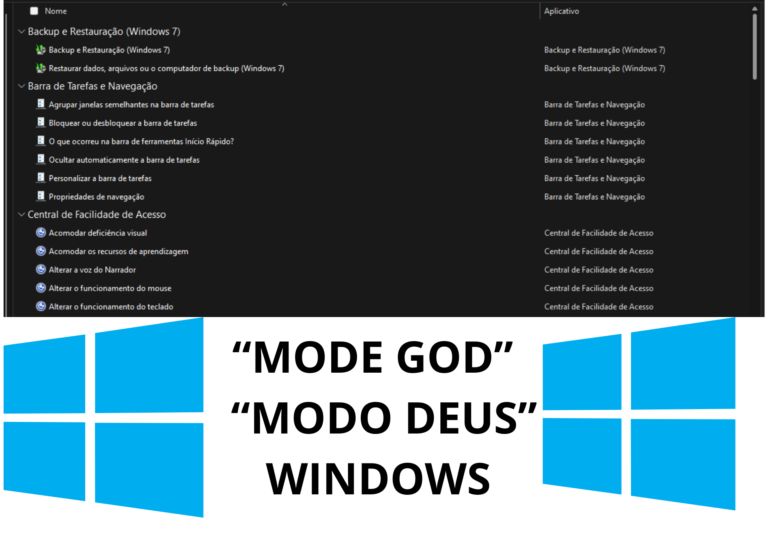 Como Ativar o “God Mode”(Modo Deus) no Windows